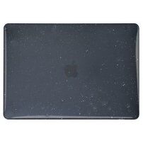 Fényes átlátszó tok csillámokkal - MacBook Pro 14" (A2442 / A2779 / A2918 / A2992 / A3112 / A3185 / A3401) - fekete