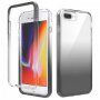Ütésálló kétszínű átlátszó tok iPhone 7 / 8 / SE (2020/2022) - fekete