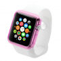 HAWEEL vékony átlátszó borító / tok - Apple Watch 42mm - rózsazsín