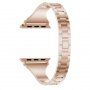 Fém szíj strasszkövekkel - Apple Watch 42mm / 41mm / 40mm / 38mm - rózsaszín-arany