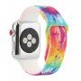 Szilikon szíj batikolt mintával - Apple Watch Ultra 49mm / 46mm / 45mm / 44mm / 42mm - szivárvány