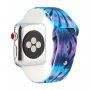 Szilikon szíj batikolt mintával - Apple Watch Ultra 49mm / 46mm / 45mm / 44mm / 42mm - kék-lila