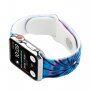 Szilikon szíj batikolt mintával - Apple Watch Ultra 49mm / 46mm / 45mm / 44mm / 42mm - kék-lila