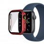 Matt védő tok edzett üveggel - Apple Watch 45mm - piros