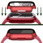 Matt védő tok edzett üveggel - Apple Watch 45mm - piros