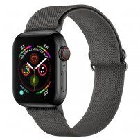 Nylon szíj csúsztatható csattal - Apple Watch 42mm / 41mm / 40mm / 38mm - sötétszürke