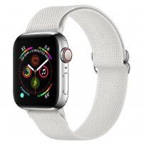 Nylon szíj csúsztatható csattal - Apple Watch Ultra 49mm / 46mm / 45mm / 44mm / 42mm - fehér