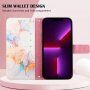 Márvány flip cover tok PU bőrből - iPhone 13 mini - színes