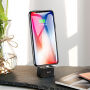 BASEUS alumínium töltős állvány Apple iPhone - fekete