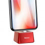 BASEUS alumínium töltős állvány Apple iPhone - piros