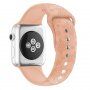 Szilikon szíj hópehely mintával - Apple Watch 42mm / 41mm / 40mm / 38mm - pasztell narancssárga