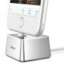 BASEUS alumínium töltős állvány Apple iPhone - ezüst