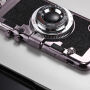 Stílusos tok retró fényképezőgép dizájnban Apple iPhone XS / iPhone X - fekete