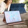 PU bőr tok állvánnyal és kártyatároló rekeszekkel - iPad 10,2" (2019-2021) / Air 3 (2019) / Pro 10,5" - sötétkék