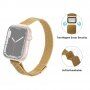 Vékony milánói fém szíj - Apple Watch 42mm / 41mm / 40mm / 38mm - rózsaszín-arany