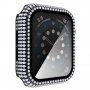 Strasszkővel kirakott tok edzett üveggel - Apple Watch 40mm - fekete