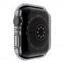 Strasszkővel kirakott tok edzett üveggel - Apple Watch 40mm - átlátszó
