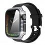 Strasszkővel kirakott tok edzett üveggel - Apple Watch 45mm - fekete
