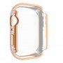 Strasszkővel kirakott tok edzett üveggel - Apple Watch 45mm - rózsaszín-arany
