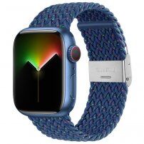 Nylon szíj színes pöttyökkel - Apple Watch 42mm / 41mm / 40mm / 38mm - sötétkék