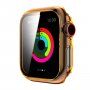 Átlátszó tok edzett üveggel - Apple Watch 40mm - narancssárga