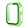 Átlátszó tok edzett üveggel - Apple Watch 40mm - neonzöld