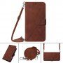 Flip cover tok crossbody stílusú pánttal - iPhone 11 Pro - barna