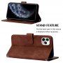 Flip cover tok crossbody stílusú pánttal - iPhone 11 Pro - barna
