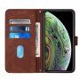 Flip cover tok crossbody stílusú pánttal - iPhone XS Max - barna