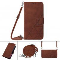 Flip cover tok crossbody stílusú pánttal - iPhone 7 Plus / 8 Plus - barna