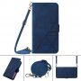 Flip cover tok crossbody stílusú pánttal - iPhone 13 mini - kék