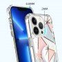 Védőtok márvány mozaik tartóval - iPhone 11 Pro Max - lila