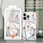 Védőtok márvány mozaik tartóval - iPhone 11 Pro Max - lila