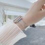 Átlátszó szíj flitterekkel - Apple Watch 42mm / 41mm / 40mm / 38mm - zöld