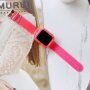 Tokkal átlátszó szíj - Apple Watch 45mm / 44mm / 42mm - neon rózsaszín