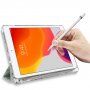 Borító csillogó hátlappal és hellyel Apple Pencil - iPad 10,2" (2019-2021) - szürke márvány