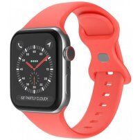 Szilikon szíj pillangócsattal - Apple Watch Ultra 49mm / 46mm / 45mm / 44mm / 42mm - korall
