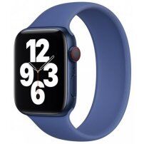 Szilikon körpánt - szíj csat nélkül - Apple Watch 42mm / 41mm / 40mm / 38mm - L - kék