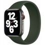 Szilikon körpánt - szíj csat nélkül - Apple Watch 42mm / 41mm / 40mm / 38mm - M - olívazöld