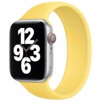 Szilikon körpánt - szíj csat nélkül - Apple Watch 42mm / 41mm / 40mm / 38mm - M - sárga