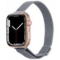 Vékony milánói fém szíj - Apple Watch 42mm / 41mm / 40mm / 38mm - szürke
