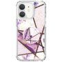 Védőtok márvány mozaik tartóval - iPhone 11 - lila