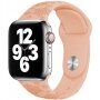 Szilikon szíj hópehely mintával - Apple Watch 42mm / 41mm / 40mm / 38mm - pasztell narancssárga