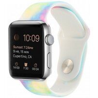 Szilikon szíj batikolt mintával - Apple Watch 42mm / 41mm / 40mm / 38mm - színes