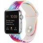 Szilikon szíj batikolt mintával - Apple Watch Ultra 49mm / 46mm / 45mm / 44mm / 42mm - szivárvány