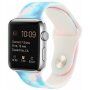 Szilikon szíj batikolt mintával - Apple Watch Ultra 49mm / 46mm / 45mm / 44mm / 42mm - pasztell kék-rózsaszín