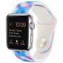 Szilikon szíj batikolt mintával - Apple Watch Ultra 49mm / 46mm / 45mm / 44mm / 42mm - kék-rózsaszín