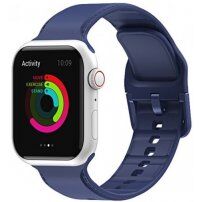 Egyszínű szilikon szíj - Apple Watch 42mm / 41mm / 40mm / 38mm - sötétkék