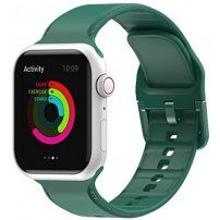 Egyszínű szilikon szíj - Apple Watch 42mm / 41mm / 40mm / 38mm - sötétzöld