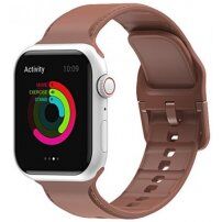 Egyszínű szilikon szíj - Apple Watch 42mm / 41mm / 40mm / 38mm - barna